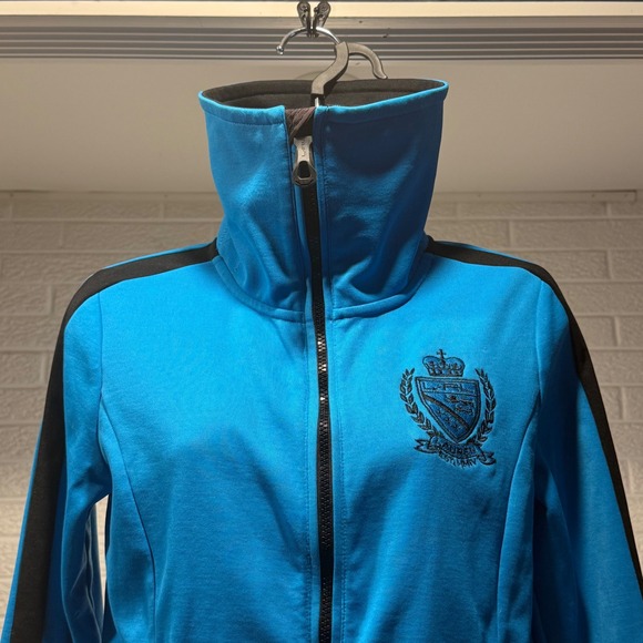 Lauren Active Ralph Lauren Track Jacket Full Zip Blue Black Womens‎ XS - Picture 4 of 5